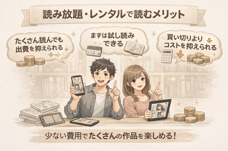 少ない費用でたくさんの作品を楽しめる