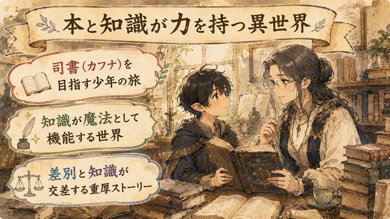 知識と本が力を持つ図書館の大魔術師の世界