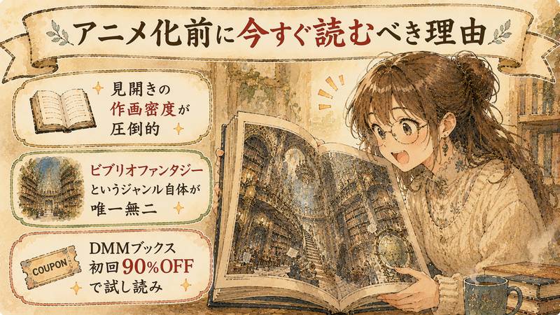 アニメ化前に読みたい図書館の大魔術師