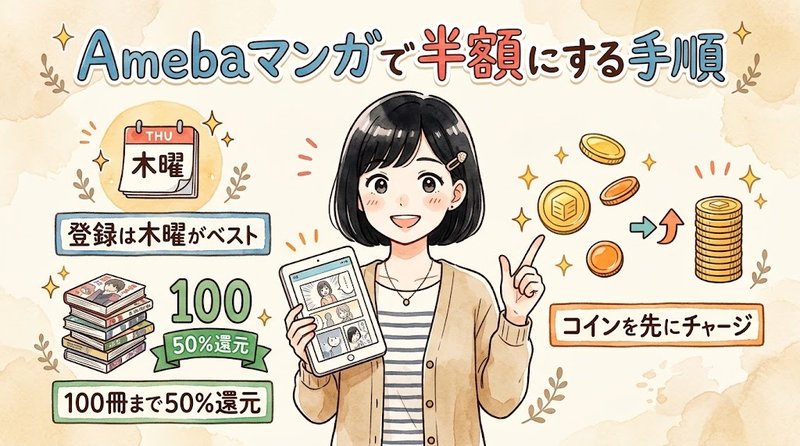 Amebaマンガで東京喰種を半額で買う手順