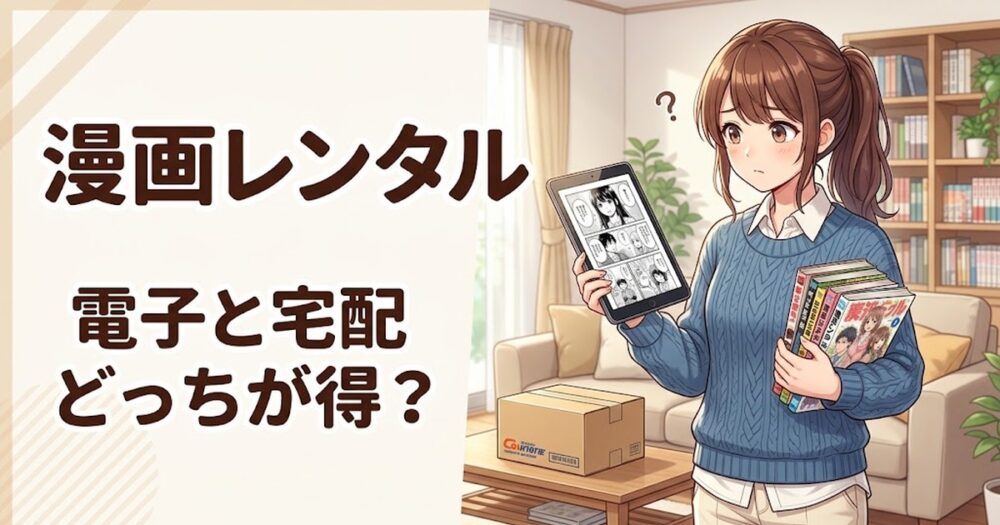 漫画のレンタルは電子と宅配どっちがお得か