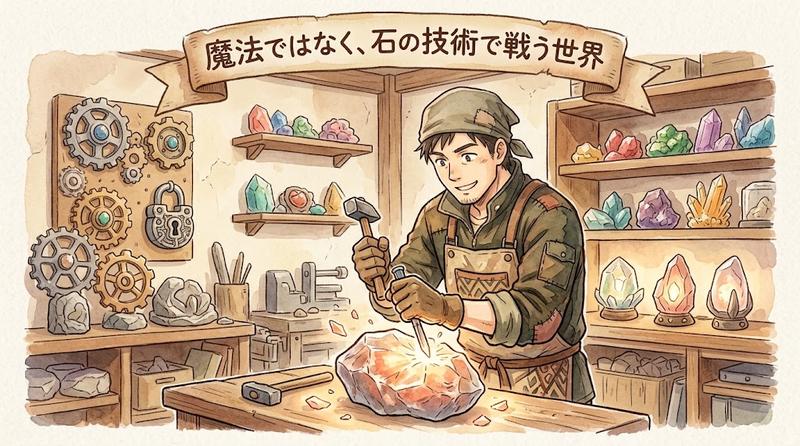 魔法ではなく石を加工する技術が力になるアラガネの子の世界