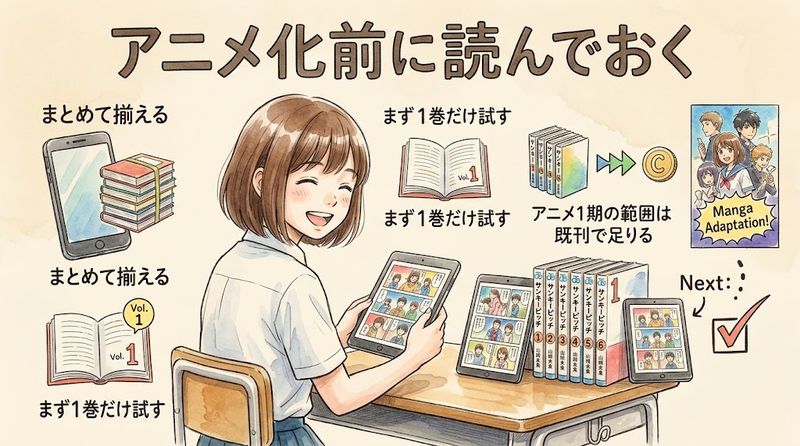 アニメ化前に既刊をまとめて読む方法の比較