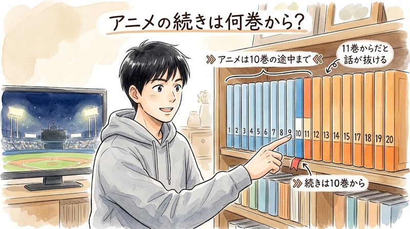 ワンナウツのアニメの続きは原作10巻から読む